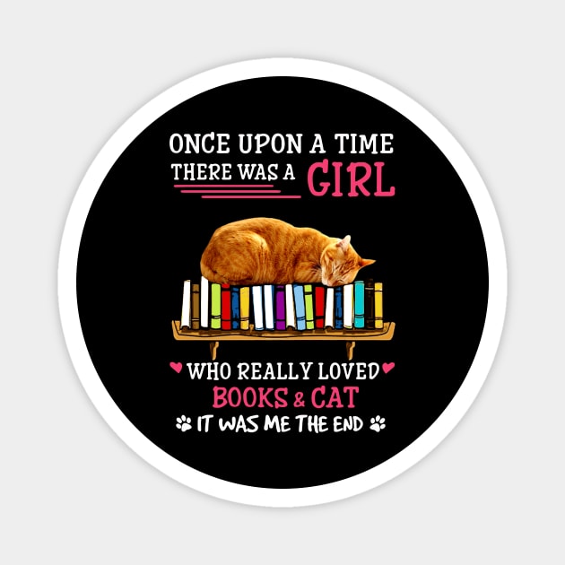 book cat love girls Magnet by Xonmau